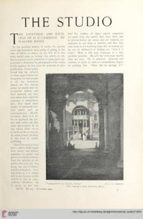 27.1905/06 (1906) = Nr. 105: The paintings and etchings of D. Y. Cameron
