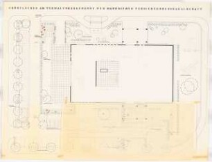 Grünflächen am Verwaltungsgebäude der Mannheimer Versicherungsgesellschaft, Mannheim: Gartenplan 1:100