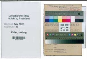 Entnazifizierung Hedwig Keller , geb. 27.08.1881 (Haendlerin)