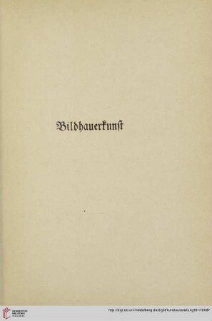 Bildhauerkunst