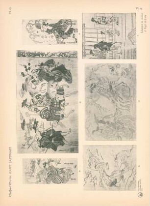 Pl. 17 Estampes en couleur et pages de livre