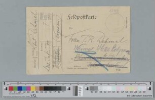 Postkarte an Ida Dehmel