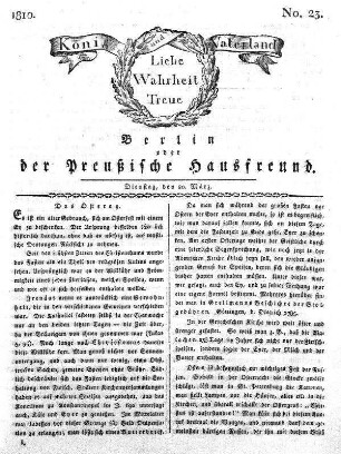 Nr. 23., 20. März 1810