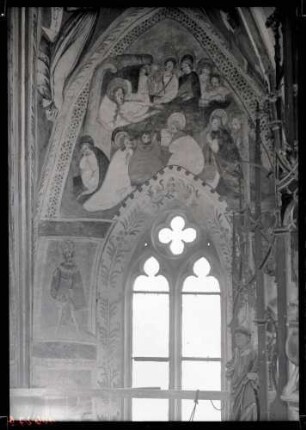 Veitskapelle, restaurierte Fresken im Chor; Marientod