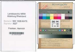 Entnazifizierung Heinrich Franken , geb. 19.06.1904 (Angestellter)