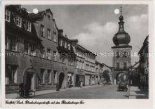 Saalfeld an der Saale, Blankenburger Straße mit dem Blankenburger Tor