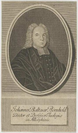 Bildnis des Johannes Baltasar Bernhold