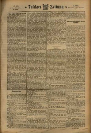 Zweite Ausgabe vom Freitag, den 06. Oktober 1911.