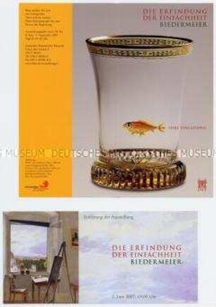 Einladungskarte zur Eröffnung der Ausstellung "Die Erfindung der Einfachheit - Biedermeier" im DHM
