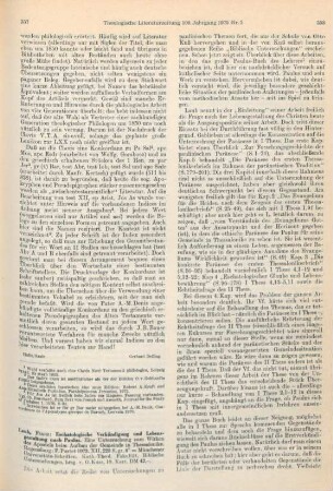 357-359 [Rezension] Laub, Franz, Eschatologische Verkündigung und Lebensgestaltung nach Paulus