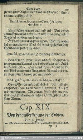 Cap. XIX. Von der aufferstehung der Todten