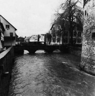 Der Lohsteg (Brückenanlage); Büdingen, Seemenbach (n.fl.Gew.II) (Lohsteg)