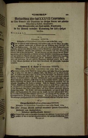 Verhandlung über das XXXVII. Gravamen [...]