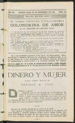 1923007315: Dinero y mujer : novela inédita