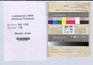 Entnazifizierung Annie Bender , geb. 21.05.1890 (Studienraetin)
