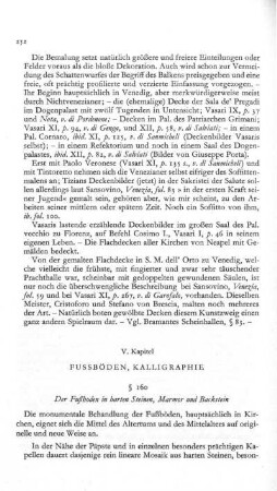 V. Fussböden, Kalligraphie