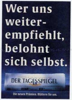 Abonnentenwerbung für den "Tagesspiegel"
