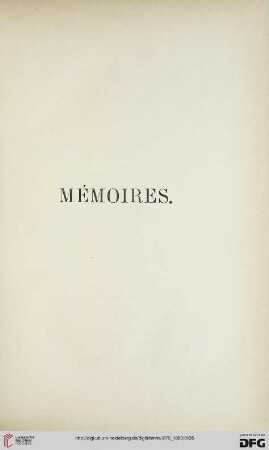 Mémoires