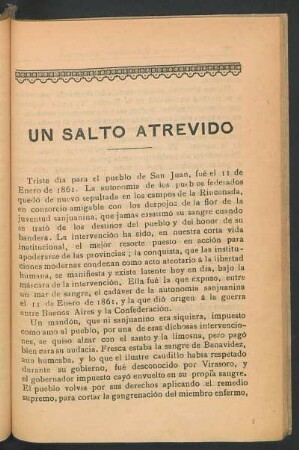 Un salto atrevido