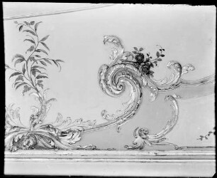 Potsdam, Neues Palais, Wohnung Friedrich II., Schreibkabinett, R.: 214, Deckendetail der Südseite.