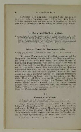 I. Die orientalischen Völker
