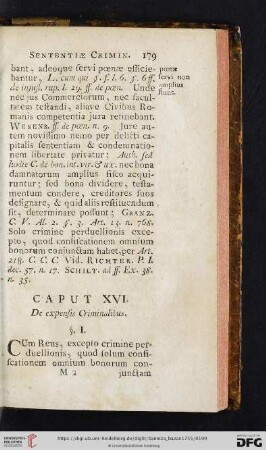 Caput XVI.: De expensis Criminalibus