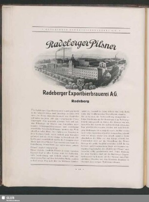 Radeberger Pilsner Radeberger Exportbierbrauerei A.G. Radeberg