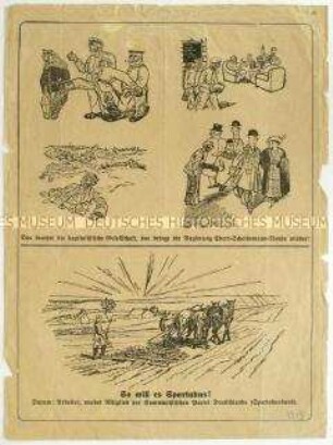 Flugblatt der KPD gegen die Reichsregierung und Aufruf zum Beitritt