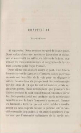 Chapitre VI. Pa-li-Kiao