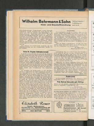 Unter St. Jürgens Schirmherrschaft