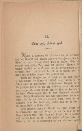 12. En'n god, Allens god.