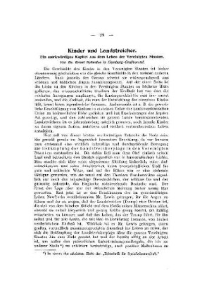 Kinder und Landstreicher : ein merkwürdiges Kapitel aus dem Leben der Vereinigten Staaten