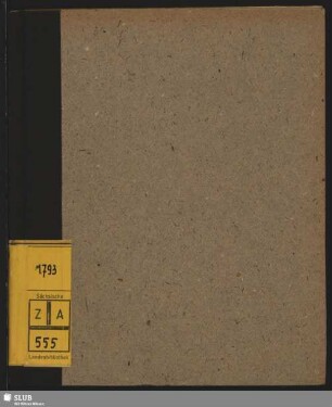 1793: Churfürstlich-Sächß. gnäd. privil. Wirthschafts- u. Historien-Calender
