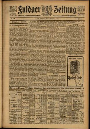 Zweite Ausgabe vom Mittwoch, den 06. Dezember 1905.