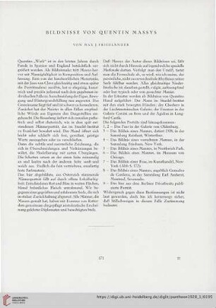 Bildnisse von Quentin Massys
