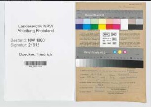 Entnazifizierung Friedrich Boecker, geb. 16.09.1918 (Postassistent)