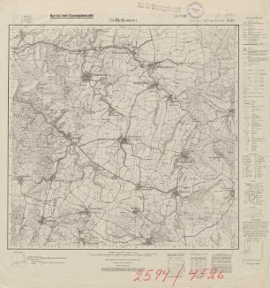 4526 (alte Nr.: 2594) Gelliehausen, Meßtischblatt (4cm - Karte)