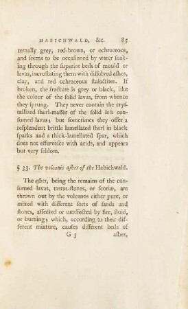 § 33. The volcanic ashes of the Habichwald