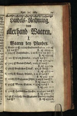 [diverse Rechnungsarten]