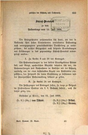 Amtliche Sammlung der Bundesgesetze und Verordnungen der Schweizerischen Eidgenossenschaft. 9, 9. 1869, [b]