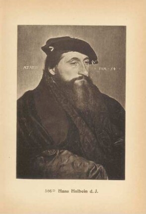 Hans Holbein d. J. Bildnis eines älteren Mannes. 586 D