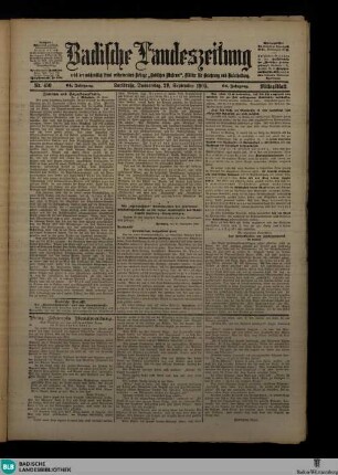 Badische Landes-Zeitung, [27.09.1905] Mittagsblatt