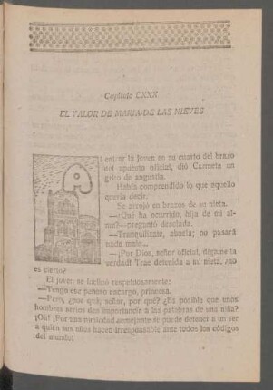 Capítulo CXXX - El valor de María de las Nieves