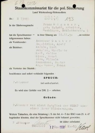 Mössmer, Franz