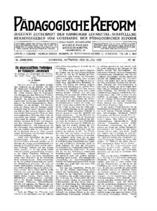 Die wissenschaftliche Fortbildung der Hamburger Lehrerschaft : (Schluß)