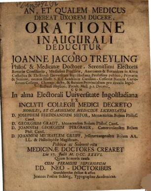 An, et qualem medicus debeat uxorem ducere