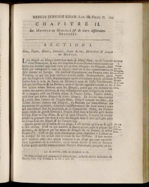 Chapitre II. Des Mongls ou Mogols & de leurs différentes Branches.