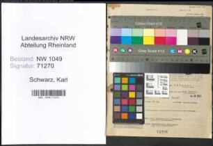 Entnazifizierung Karl Schwarz , geb. 08.09.1901 (Rektor)