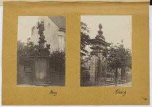 Torwegpfeiler, Ossegg: Ansichten (aus: Skizzen- und Fotoalbum 21)