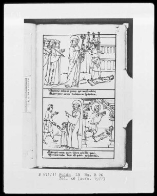 Illustrationen zur Vita Sancti Benedicti & Bis-Bini-Vita — ---, Folio 46 rectoBildseite